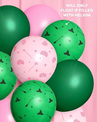 XO ، Fetti Pink + Green Witch Latex Balloons - 24 PK ، 12 " in Saudi Arabia
