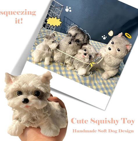 Cute Taba Squishy Dog, Squishy Dog Stress Relief Toy for Adult/Kids, Handmade Soft Teddy Dog Design, Perfect Squeeze Toys Gift for Relaxation and Fun (Teddy A) in Kuwait