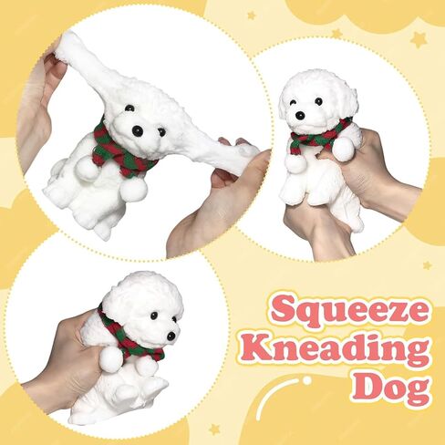 Cute Taba Squishy Dog, Squishy Dog Stress Relief Toy for Adult/Kids, Handmade Soft Teddy Dog Design, Perfect Squeeze Toys Gift for Relaxation and Fun (Teddy A) in Kuwait
