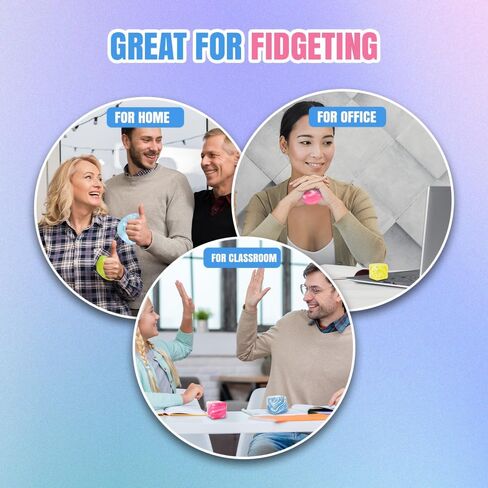 دوامة تململ لعبة الإجهاد المكعب: 4 حزمة ثلج مكعبات التململ تلعب | ألعاب الحسية كرات الإجهاد المملوءة بمواد سميكة لتخفيف الإجهاد القلق ، تململ مكعب للبالغين الأطفال المراهقين in Kuwait