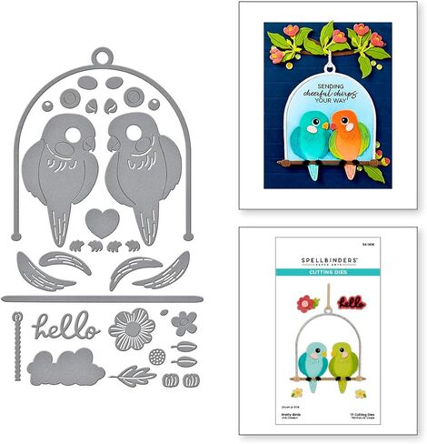 Spellbinders Pretty Birds Etched Dies, Metal in Saudi Arabia
