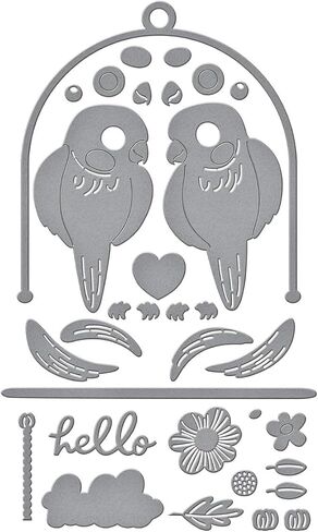 Spellbinders Pretty Birds Etched Dies, Metal in Saudi Arabia
