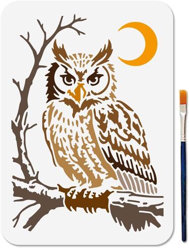 Mayjoydiy Owl stencil stency stency etencils Animal Paint in Kuwait