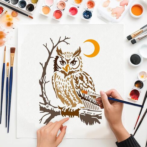 Mayjoydiy Owl stencil stency stency etencils Animal Paint in Kuwait