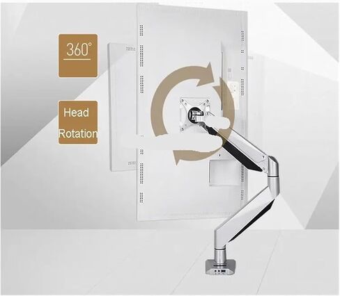 D7H Aluminum Gas Spring 10-30 inch LED LCD Monitor Stand-Mounted PC mounting arm, 9-20 kg Load Capacity, with Audio and USB Ports in Saudi Arabia