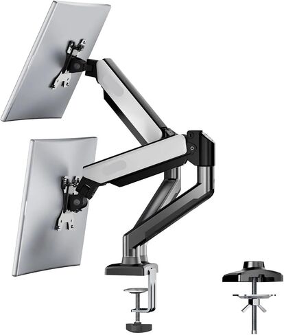 MS-002 Monitor Stand Arm Dual Arm مع C-Clamp و Grommet Mount للضبط المرن وتركيب حامل السهل شاشة in Saudi Arabia