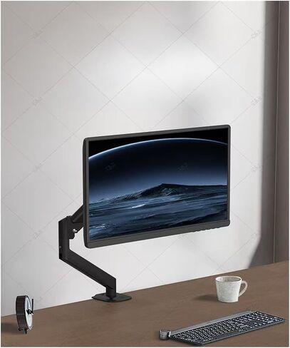 Single Monitor Stand, up to 32 inches, 19.8 lbs per Screen, Computer Desk Stand, Adjustable Gas Spring(ZH19-X187) in Saudi Arabia
