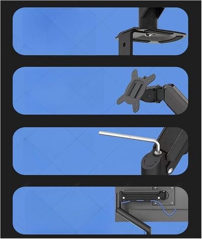 Single Monitor Stand, up to 32 inches, 19.8 lbs per Screen, Computer Desk Stand, Adjustable Gas Spring(ZH19-X187) in Saudi Arabia