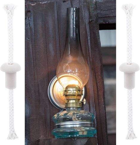 Framendino, 20 Pack Round Oil Lamp Wicks with Ceramic Tube Holders 1/4 Inch 0.5FT Cotton Braided Wick Replacement for Candle Burner Kerosene Lantern in Saudi Arabia