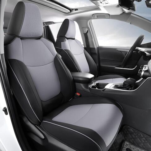AOOG Leather Car Seat Covers Fit RAV4, Waterproof Faux Leather Seat Covers Custom Fit for Toyota RAV4 2019 2021 2022 2023 LE,XLE,XLE Premium, Limited (Front Pair, Black) in Saudi Arabia