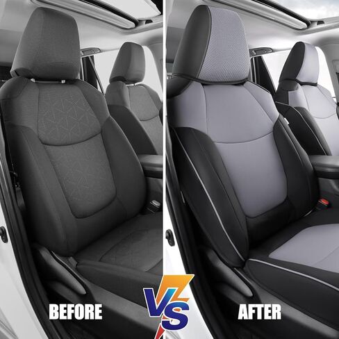AOOG Leather Car Seat Covers Fit RAV4, Waterproof Faux Leather Seat Covers Custom Fit for Toyota RAV4 2019 2021 2022 2023 LE,XLE,XLE Premium, Limited (Front Pair, Black) in Saudi Arabia