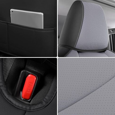 AOOG Leather Car Seat Covers Fit RAV4, Waterproof Faux Leather Seat Covers Custom Fit for Toyota RAV4 2019 2021 2022 2023 LE,XLE,XLE Premium, Limited (Front Pair, Black) in Saudi Arabia
