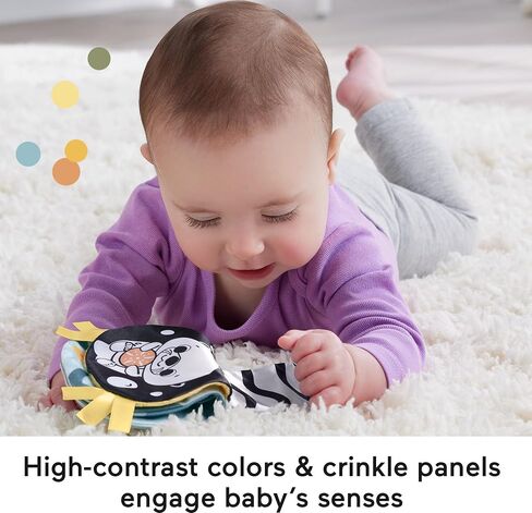 FISHER-PRICE BABY Toy 2-in-1 Rockin' Tummy Time Otter Plush Sensory Activity with Soft Book for Newborn Play Ages 0+ Months in Saudi Arabia