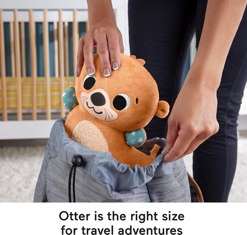 FISHER-PRICE BABY Toy 2-in-1 Rockin' Tummy Time Otter Plush Sensory Activity with Soft Book for Newborn Play Ages 0+ Months in Saudi Arabia