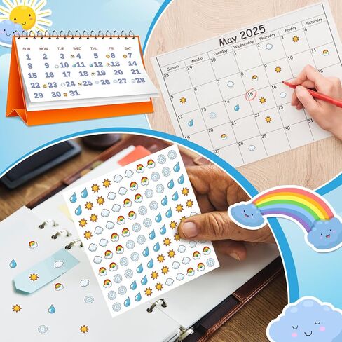 2000 PCS Weather Supershapes ملصقات ملصقات طقس صغيرة من الشمس سحب المياه القطرات قوس قزح الثلج ملصقات صغيرة للفصول الدراسية Deocr in Saudi Arabia