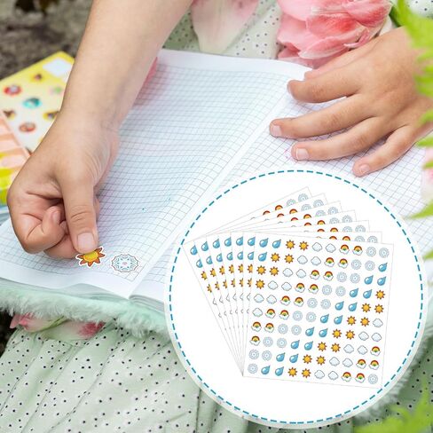 2000 PCS Weather Supershapes ملصقات ملصقات طقس صغيرة من الشمس سحب المياه القطرات قوس قزح الثلج ملصقات صغيرة للفصول الدراسية Deocr in Saudi Arabia