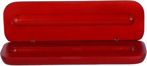 STOBOK 1Pc Fountain Pen Case Single Slot Display Case Wood Writing Pen Box for Office, Business, Writing Accessories - Dark Red in Saudi Arabia