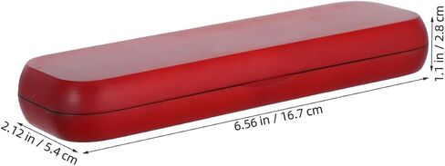STOBOK 1Pc Fountain Pen Case Single Slot Display Case Wood Writing Pen Box for Office, Business, Writing Accessories - Dark Red in Saudi Arabia
