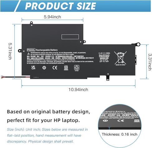 SH03XL 859356-855 Laptop Battery for HP Spectre X360 Convertible 13-AC0XX Replacement 13-AC023DX 13-AC013DX 13-AC033DX 13-W023DX 13-W013DX 13-W0XX 13-AB0XX, Fit SH03057XL CN03XL 859026-421 HSTNN-LB7L in Kuwait
