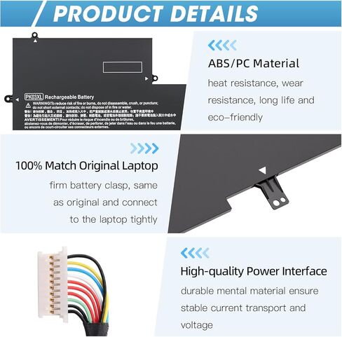 SH03XL 859356-855 Laptop Battery for HP Spectre X360 Convertible 13-AC0XX Replacement 13-AC023DX 13-AC013DX 13-AC033DX 13-W023DX 13-W013DX 13-W0XX 13-AB0XX, Fit SH03057XL CN03XL 859026-421 HSTNN-LB7L in Kuwait