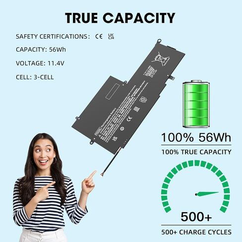 SH03XL 859356-855 Laptop Battery for HP Spectre X360 Convertible 13-AC0XX Replacement 13-AC023DX 13-AC013DX 13-AC033DX 13-W023DX 13-W013DX 13-W0XX 13-AB0XX, Fit SH03057XL CN03XL 859026-421 HSTNN-LB7L in Kuwait