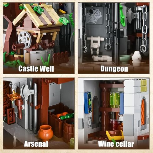 BNG Architecture Castle Building مجموعة للبالغين ، 2 في 1 Build Architecture Building Build ، House Collection STEM Toy ، Decore Office Decor in Kuwait