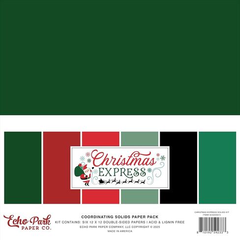 Echo Park Paper Christmas Express Solids Kit, Multi in Saudi Arabia