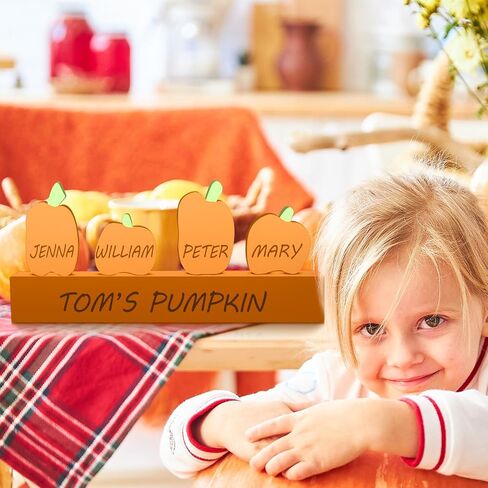 Thyle 4 Pcs Fall Wooden Pumpkin Cutouts Thanksgiving Wood Pumpkin Decoration DIY Blank Unfinished Wood Block Table Decor for DIY Craft Autumn Harvest Halloween Party Tiered Tray Decoration in Saudi Arabia