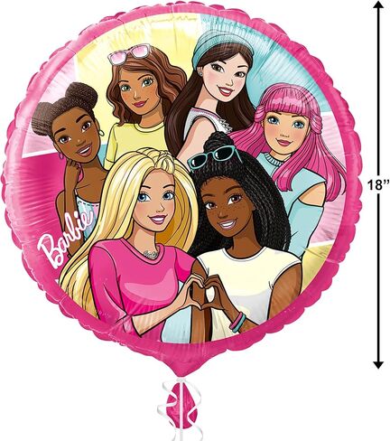 Unique Barbie Multicolor Foil Balloon - 18'', 1 Count | Vibrant & Fun Party Décor in Saudi Arabia