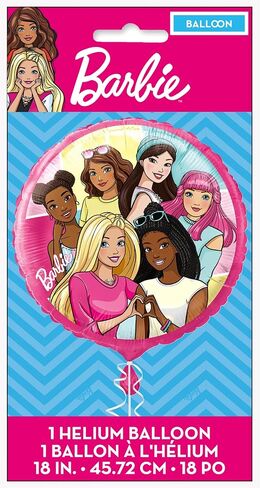 Unique Barbie Multicolor Foil Balloon - 18'', 1 Count | Vibrant & Fun Party Décor in Saudi Arabia