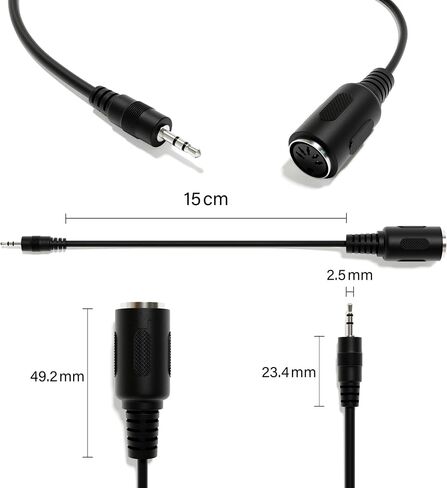 MIDI TRS DIN Cable for Akai Korg Line-6 Littlebits Make Noise - MPC Studio MPX8 Electribe SQ-1 Mobilizer 0-Cast in Kuwait