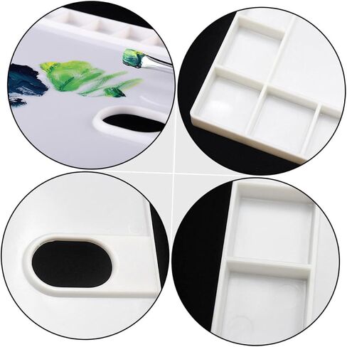 DOITOOL 3Pcs 17 Plastic Painting Trays with Lightweight Watercolor Pigment Plates for Art Paint Mixing Easy to Clean Durable and Reusable Color Mixing Palette for Various Painting Projects in Saudi Arabia