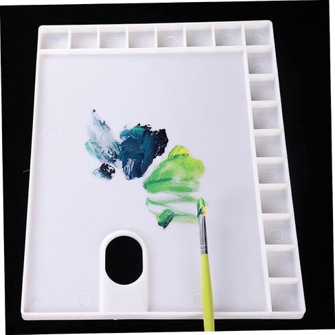 DOITOOL 3Pcs 17 Plastic Painting Trays with Lightweight Watercolor Pigment Plates for Art Paint Mixing Easy to Clean Durable and Reusable Color Mixing Palette for Various Painting Projects in Saudi Arabia