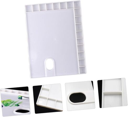 DOITOOL 3Pcs 17 Plastic Painting Trays with Lightweight Watercolor Pigment Plates for Art Paint Mixing Easy to Clean Durable and Reusable Color Mixing Palette for Various Painting Projects in Saudi Arabia