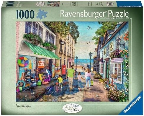 Ravensburger - Seaview Lane - 1000 Piece Jigsaw Puzzle - Stunning, Vivid Colors - Inspired Family Scene - Quaint Seaside Town - Puzzles for Adults in Saudi Arabia