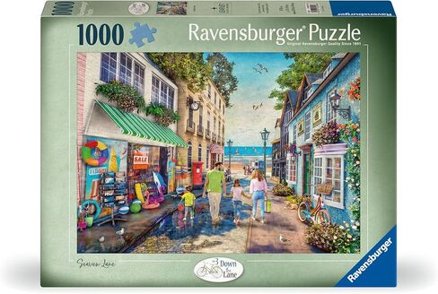 Ravensburger - Seaview Lane - 1000 Piece Jigsaw Puzzle - Stunning, Vivid Colors - Inspired Family Scene - Quaint Seaside Town - Puzzles for Adults in Saudi Arabia