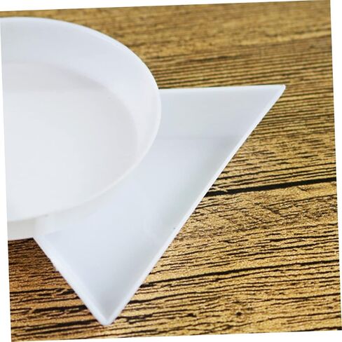 Gadpiparty 2sets 10pcs Plastic Watercolor Palette Triangle Round Paint Trays for DIY Crafting Art Students and Outdoor Painting Activities 10pcs*2 in Saudi Arabia