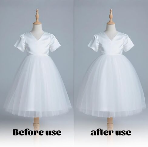 baotongle Girls Petticoat Underskirt with 3 Hoops Full Slip Girls Petticoat Crinoline Skirt for Party Daily Dress in Saudi Arabia