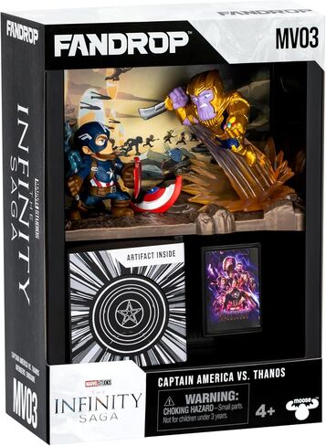 Fandrop MV03-Mavel Studios' Avengers Endgame - Captain America VS. Thanos, Combines an Epic Diorama, Artifacts & Scene Marker Creating A Display to Enhance Any Marvel Collection, 4 to Collect in Saudi Arabia