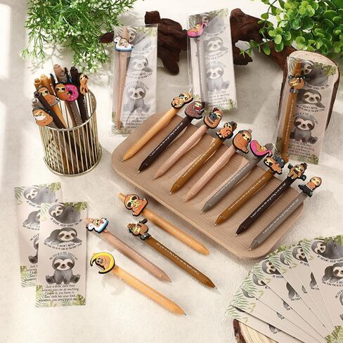 25 Set Sloth Party Favors Bulk Inspirational Ballpoint Pens with Positive Bookmarks Gifts for Students Sloth Birthday Party Favor Decorations in Saudi Arabia