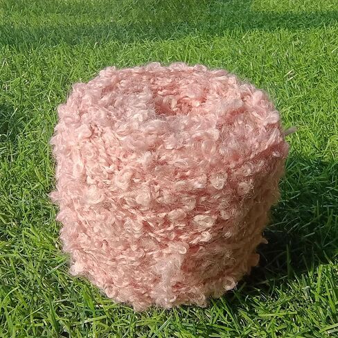 50g (Off White) Soft Plush Wool Acrylic Fancy Loop Yarn for Doll Hair Making,Crochet Knitting,Needle Felting Doll Hair | Curly Hair Coils of Wool Felt Carded Sheep Wool,Roving,Fiber in Kuwait