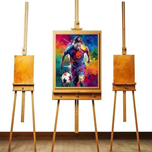 ZUVRDIAI Paint by Number for Adult Kit, DIY Acrylic Paint by Numbers for Adults Beginner Soccer Player Oil Painting by Number on Canvas for Home Wall Decor 16x20Inch in Saudi Arabia