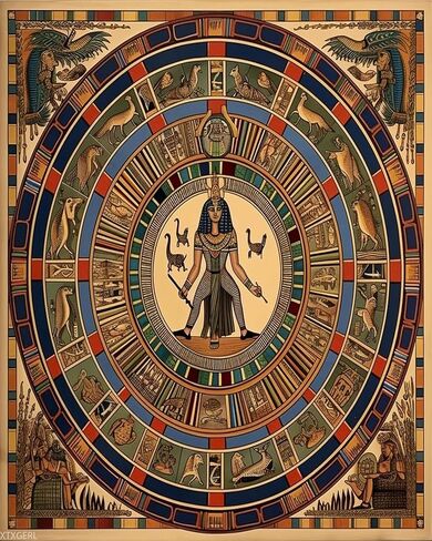 XTXGERL Paint by Numbers for Adults Beginner Art Color Pharaoh DIY Acrylic Painting by Numbers Kits with Brushes Acrylic Pigment Home Decoration Brithday Gifts 16 x 20 inch in Saudi Arabia