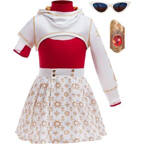 Zombies 4 Nova Costume Cheerleader Halloween Cosplay Dress Includes Hooded Jacket with Printed Skirt and T-shirt Set in Saudi Arabia