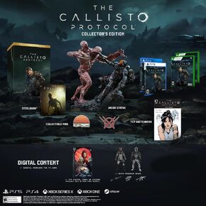 يشمل إصدار Callisto Protocol Collector ، Xbox One ، Steelbook ، تمثال يعقوب ، كراسة رسم ، دبابيس قابلة للتحصيل ، المحتوى الرقمي in Kuwait