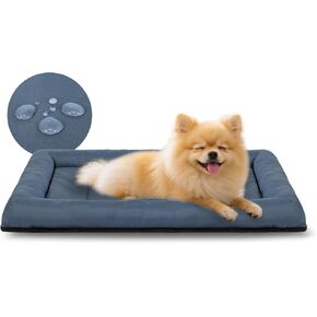 Miguel Oxford Outdoor Waterproof Cat Bed for Metal Crates Water-Resistant All Weather Pet Mat Durable Easy Wipe Clean Travel Indoor Outdoor Dog Cat Crate Bed 24inch, Blue in Kuwait