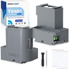 T04D1 Maintenance Box Compatibe for ET-15000 ET-3750 ET-3760 ET-3850 ET-4750 ET-4760 ET-4850 ET-3700 XP-5100 ET-2860 ET-3710 Printers,T04D100 Ink Maintenance Box EWMB2 2 Pack in Saudi Arabia