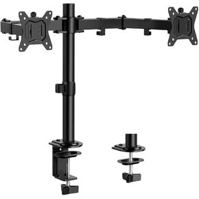 Dual Monitor Stand 13–32 Inch Adjustable Desk Mount with 75/100mm Hole Spacing in Saudi Arabia