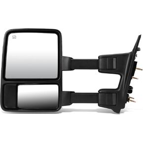 DNA Motoring TWM-027-T666-BK-AM-L Manual Telescopic Foldable Towing Mirror W/Turn Signal Compatible With 08-16 F250 / F350 / F450 / F550 Super Duty, Left Side in Kuwait