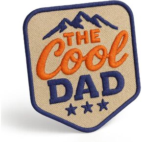 The Cool Dad Patch - Iron On أو Seh on Morale Patch Best Dad على الإطلاق - بقع مضحكة لهدية يوم الأب ، وملحقات DIY ، وقبعات سائق الشاحنة ، والملابس ، وحقائب الظهر ، وحجم الأصدقاء 3 بوصات in Saudi Arabia
